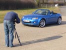At the roadside photoshoot